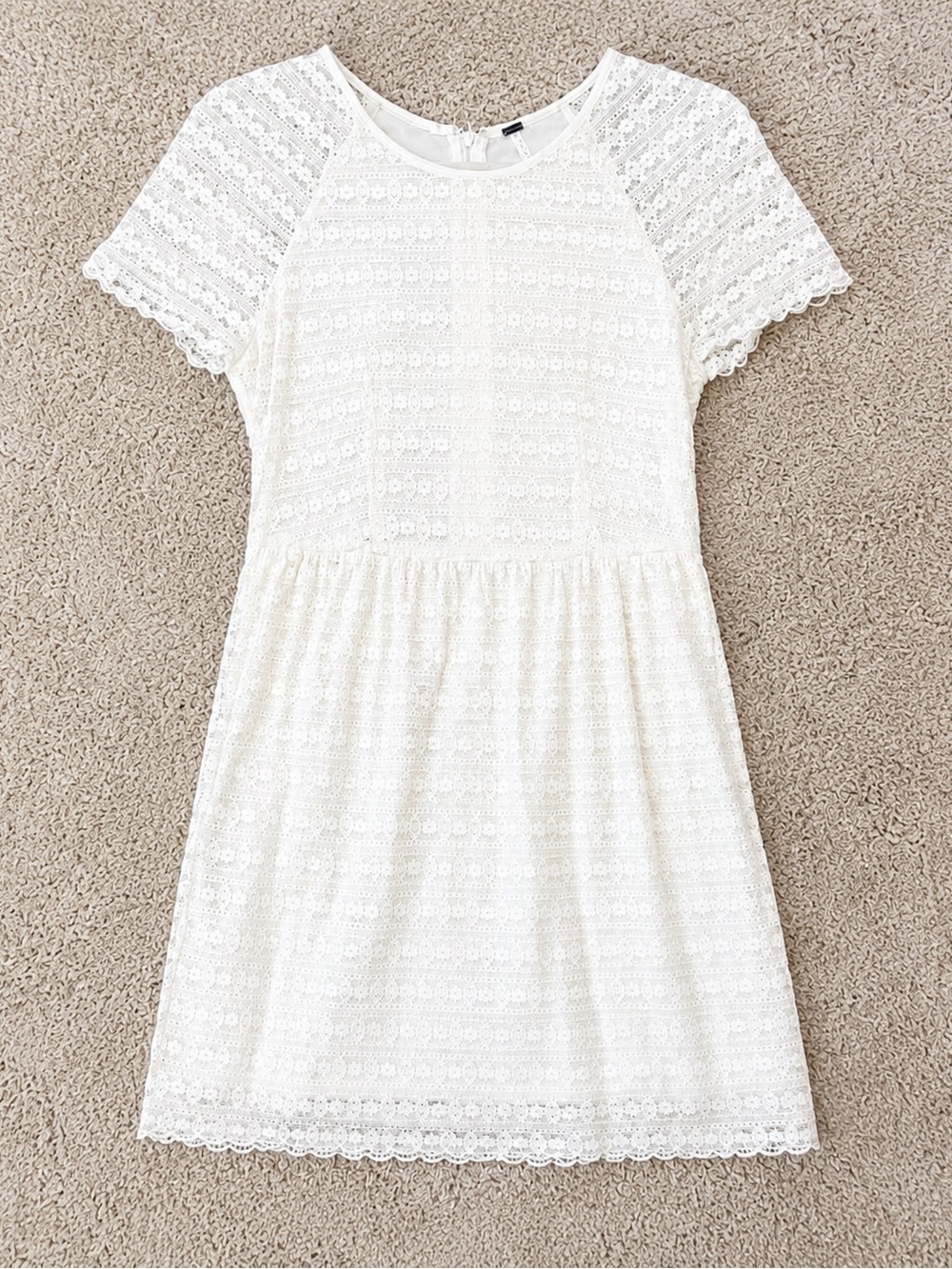 Free People Candy Woven Lace Mini Dress Off-White Cream Boho bridal 2